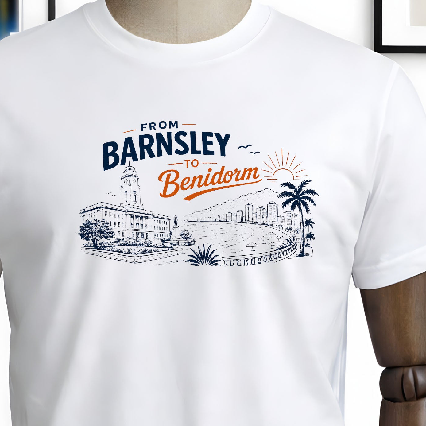 Barnsley to Benidorm Unisex T-Shirt