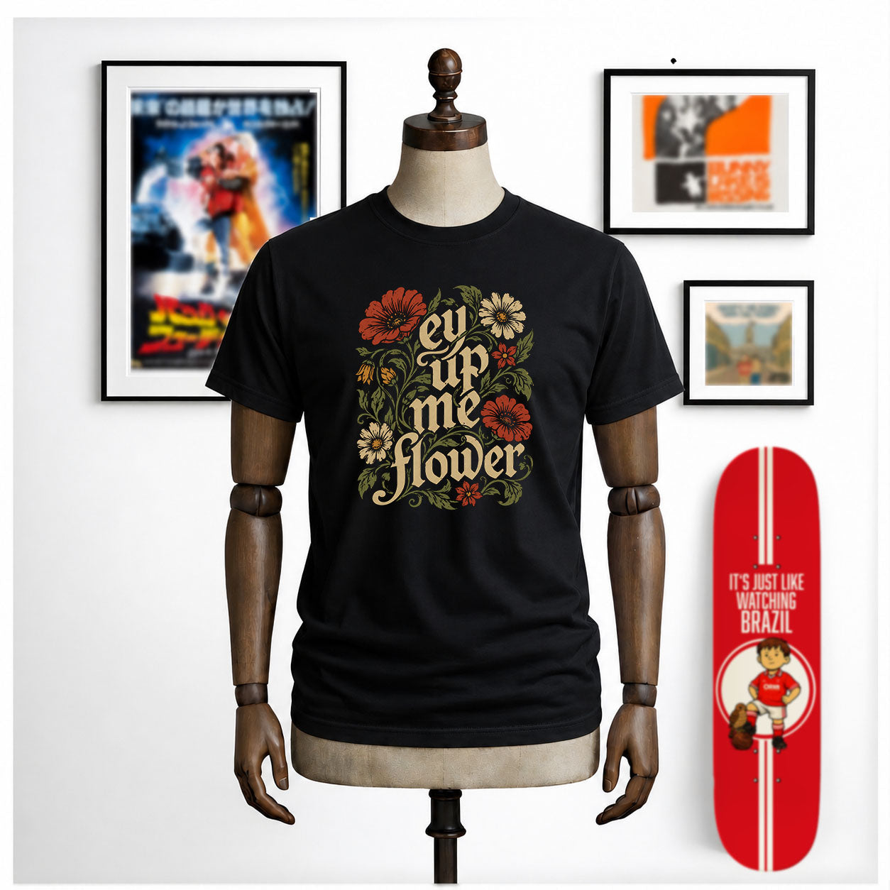 Ey Up Me Flower – Yorkshire Floral T-Shirt