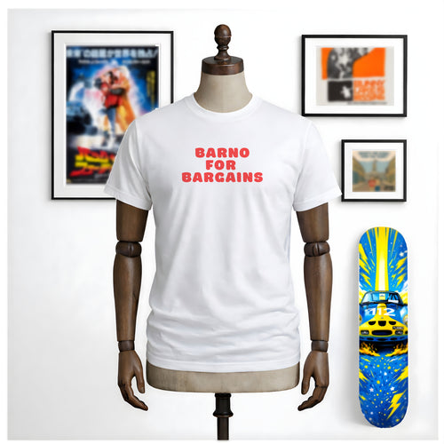 Barno for Bargains Unisex White T-Shirt