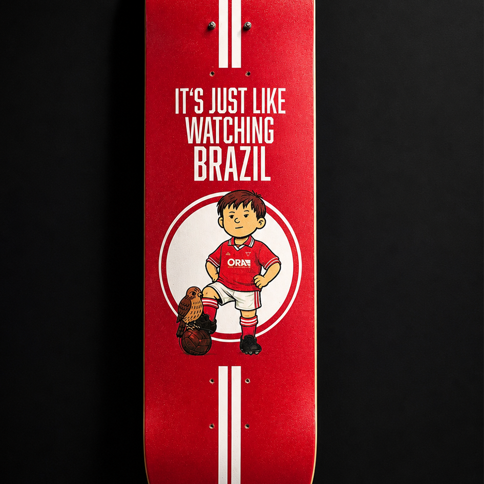 Barnsley 96 / 97 Skateboard deck wall art.